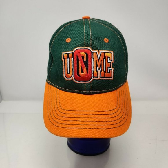 WWE UCME HLR Green Orange Never Give Up Hat Cap Baseball Snapback - Picture 3 of 6